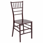 TOUGH ENOUGH SERIES MAHOGANY RESIN STACKING CHIAVARI CHAIR: <font color=green>FREE SHIPPING!</font>