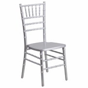 TOUGH ENOUGH SERIES SILVER WOOD CHIAVARI CHAIR <font color=green>FREE SHIPPING!</font>
