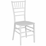 TOUGH ENOUGH SERIES WHITE RESIN STACKING CHIAVARI CHAIR: <font color=green>FREE SHIPPING!</font>