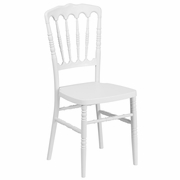 TOUGH ENOUGH SERIES WHITE RESIN STACKING NAPOLEON CHAIR: <font color=green>FREE SHIPPING!</font>