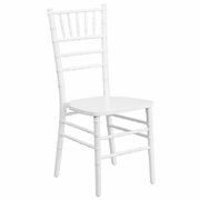 TOUGH ENOUGH SERIES WHITE WOOD CHIAVARI CHAIR: <font color=green>FREE SHIPPING!</font>