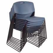 ULTRA COMPACT METAL FRAME ARMLESS STACKABLE CHAIR (8 PACK)- BLUE <FONT COLOR=GREEN>-FREE SHIPPING-</FONT>
