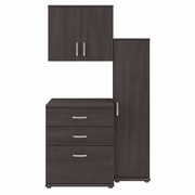 UNIVERSAL 44W 3 PIECE MODULAR STORAGE SET WITH FLOOR AND WALL CABINETS: STORM GRAY <FONT COLOR=GREEN>-FREE SHIPPING-</FONT>