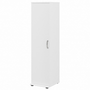 UNIVERSAL NARROW CLOTHING STORAGE CABINET WITH DOOR AND SHELVES: WHITE <FONT COLOR=GREEN>-FREE SHIPPING-</FONT>