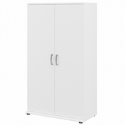 UNIVERSAL TALL CLOTHING STORAGE CABINET WITH DOORS AND SHELVES: WHITE <FONT COLOR=GREEN>-FREE SHIPPING-</FONT>