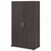 UNIVERSAL TALL LINEN CABINET WITH DOORS AND SHELVES: STORM GRAY <FONT COLOR=GREEN>-FREE SHIPPING-</FONT>