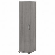 UNIVERSAL TALL NARROW STORAGE CABINET WITH DOOR AND SHELVES: PLATINUM GRAY <FONT COLOR=GREEN>-FREE SHIPPING-</FONT>