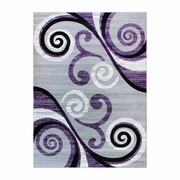 VALLI COLLECTION 5' X 7' PURPLE ABSTRACT AREA RUG - OLEFIN RUG WITH JUTE BACKING - HALLWAY, ENTRYWAY, BEDROOM, LIVING ROOM <font color=green>FREE SHIPPING!</font>