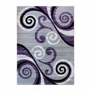 VALLI COLLECTION 8' X 10' PURPLE ABSTRACT AREA RUG - OLEFIN RUG WITH JUTE BACKING - HALLWAY, ENTRYWAY, BEDROOM, LIVING ROOM <font color=green>FREE SHIPPING!</font>