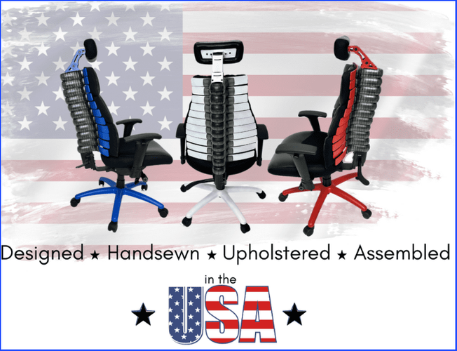 THE VERTE CHAIR ADJUSTS AUTOMATICALLY W/YOUR BACK MOVEMENTS FOR COMFORT TO THE BONE! Now Available in L-R: White + Silver + Charcoal + Cappuccino + Red + Blue. Includes Adjustable Lumbar Support and Adjustable Headrest. Item #22014. Factory Dealer Since 2004. Rev8-18-25