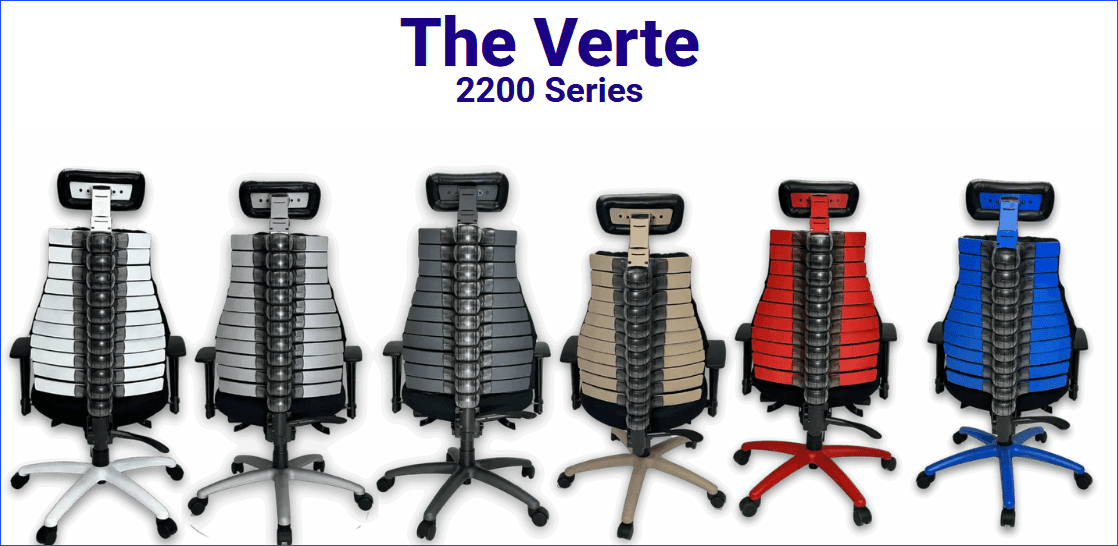 SALE 50% OFF THE VERTE CHAIR. ADJUSTS AUTOMATICALLY W/YOUR BACK MOVEMENTS FOR COMFORT TO THE BONE! Now Available in L-R: White + Silver + Charcoal + Cappuccino + Red + Blue. Includes Adjustable Lumbar Support and Adjustable Headrest. Item #22405. Factory Dealer Since 2004. Rev 1-1-26. SALE 50% OFF THE VERTE CHAIR. ADJUSTS AUTOMATICALLY W/YOUR BACK MOVEMENTS FOR COMFORT TO THE BONE! Now Available in L-R: White + Silver + Charcoal + Cappuccino + Red + Blue. Includes Adjustable Lumbar Support and Adjustable Headrest. Item #22405. Factory Dealer Since 2004. Rev 1-1-26.