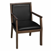 Viceroy WallGuard Guest & Reception Waiting Room Wood Side Chair - Neo Walnut / Black Vinyl<br><FONT COLOR=GREEN>-FREE SHIPPING-</FONT>