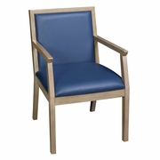 Viceroy WallGuard Guest & Reception Waiting Room Wood Side Chair - Noble Oak / Navy Blue Vinyl<br><FONT COLOR=GREEN>-FREE SHIPPING-</FONT>