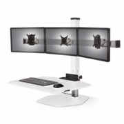 WINSTON ADJUSTABLE TRIPLE MONITOR STAND - SIT STAND WORKSTATION #EH-WNST-3-FS: