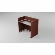 WITNESS STAND & COURT REPORTER'S DESKS. WITNESS STAND & COURT REPORTER'S DESKS.