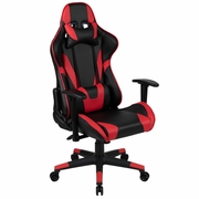X20 GAMING CHAIR RACING OFFICE ERGONOMIC COMPUTER PC ADJUSTABLE SWIVEL CHAIR WITH FULLY RECLINING BACK IN RED LEATHERSOFT: <font color=green>FREE SHIPPING!</font>