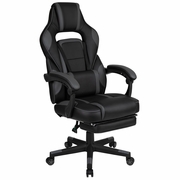 X40 GAMING CHAIR RACING ERGONOMIC COMPUTER CHAIR WITH FULLY RECLINING BACK/ARMS, SLIDE-OUT FOOTREST, MASSAGING LUMBAR - BLACK/GRAY: <font color=green>FREE SHIPPING!</font>
