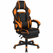 X40 GAMING CHAIR RACING ERGONOMIC COMPUTER CHAIR WITH FULLY RECLINING BACK/ARMS, SLIDE-OUT FOOTREST, MASSAGING LUMBAR - BLACK/ORANGE: <font color=green>FREE SHIPPING!</font>