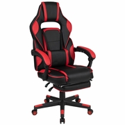 X40 GAMING CHAIR RACING ERGONOMIC COMPUTER CHAIR WITH FULLY RECLINING BACK/ARMS, SLIDE-OUT FOOTREST, MASSAGING LUMBAR - RED: <font color=green>FREE SHIPPING!</font>