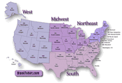All Fifty United States - State by State T-shirts Made for the USA