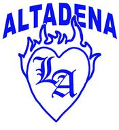 Altadena Burning Heart Los Angeles Logo White T-shirt