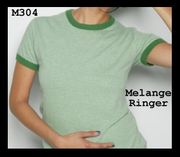 American Apparel Womens Ringer T shirts M304 Gym Tshirt Ringers on Sleeves