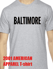 Baltimore American Apparel T-shirts Wholesale Blank Shirts Maryland
