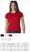 Bella 9001 Girls Short-Sleeve Crewneck T-Shirts Wholesale