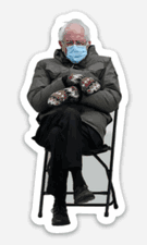 Bernie Sanders Mittens Meme Sticker