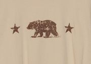 Cal California Bear with Stars Creme Natural Color T-shirts