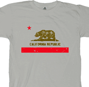 California State Flag Cotton T-shirts - Made in USA w/ optional custom t-shirt printing