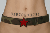 Camo Twill Red Star Belt with Red Star Buckle 31d70e73781