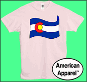 Colorado State Flag Cotton T-shirts - Made in USA w optional custom t shirt printing