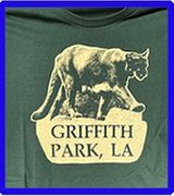 Griffith Park Mountain Lion Dark Green T-shirt Los Angeles Neighborhood T-shirts