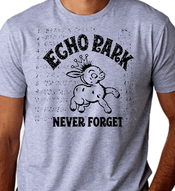 Echo Park with Burrito King Donkey and Menu behind - Never Forget