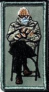Bernie Sanders Patch with mittens 