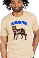 Elysian Park Coyote Los Angeles Neighborhood Tan T-shirt