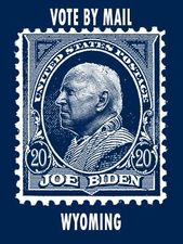 Wyoming Joe Biden Stamp Design Vote by Mail Political T-shirt 2020 Presidential Election