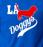 Preview this LA Doggys Beagle design on different color t-shirts
