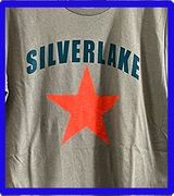 Silverlake Red Star on Military Green T-shirt