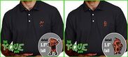 Set of Two Polo Shirts with Happy Foot and Sad Foot Embroidered Patch
