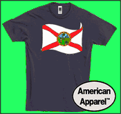 Florida State Flag Cotton T-shirts - Made in USA w option custom t shirt printing