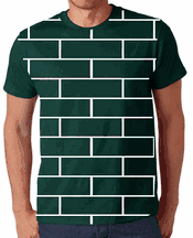 Forest Green Brick Wall Pattern Blank T-shirts Wholesale online