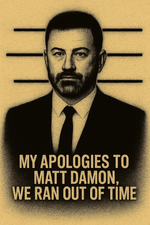 My Apologies to Matt Damon Jimmy Kimmel T-shirt