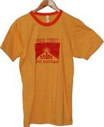 Free Tibet (with purchase) Orange Ringer T-shirt w/ Red Print