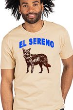 El Sereno Coyote Los Angeles Neighborhood City Tan T-shirt