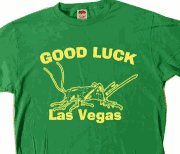 Good Luck Las Vegas Gambling Cricket T-shirts - Kelly Green T-shirt