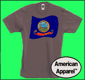 Idaho State Flag Cotton Tee Shirts - Made in USA w custom t shirt printing