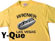 Las Vegas Wiener (Hot Dog) Gambling T-shirts - Yellow T-shirt