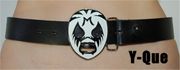 Mexican Wrestler White Mask Mil Mascaras Metal Belt Buckle Currently Out of Stock